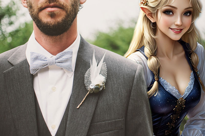 Fantasy author marries sexy, badass half-elf character