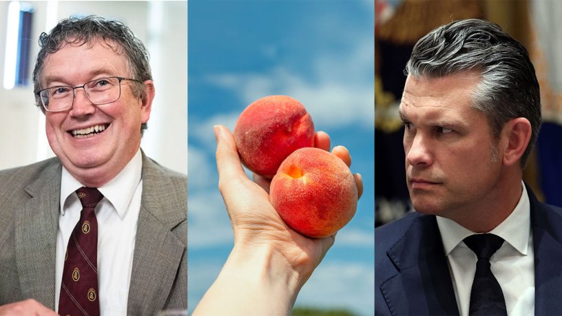 Pete Hegseth doesn't like peaches